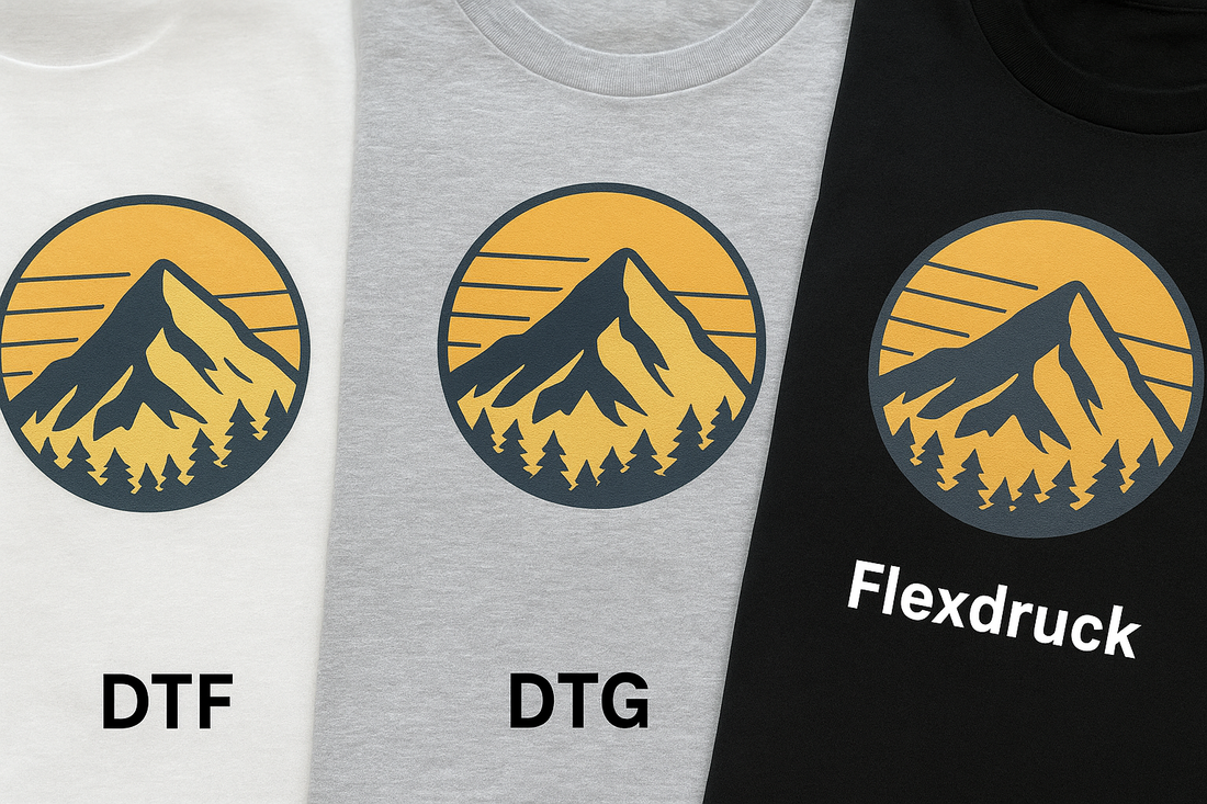 DTF vs. DTG vs. Flexdruck: Welches Verfahren ist das Beste?